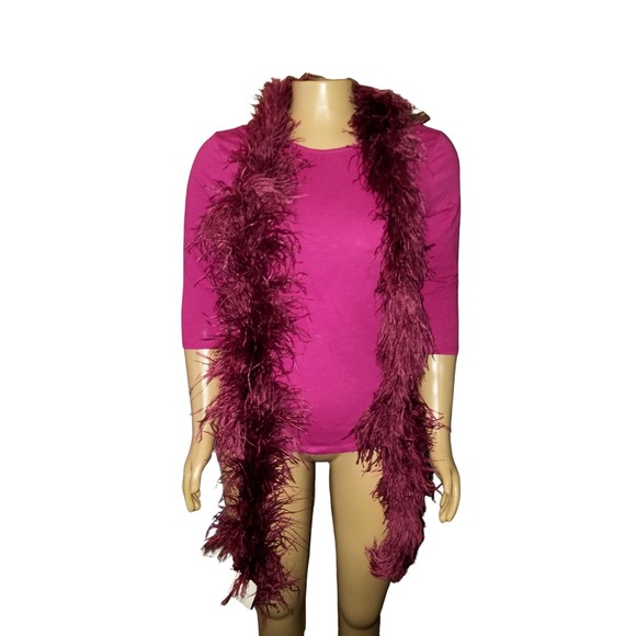 Ostrich Feather Boa - Pink Glam Scarf - Picture 3 of 6